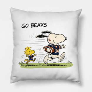 Go Bears – Snoopy & Woodstock Football Pillow