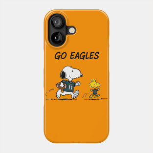 Go Eagles – Snoopy & Woodstock Football Phone Case
