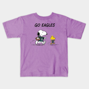 Go Eagles – Snoopy & Woodstock Football Kids T-Shirt