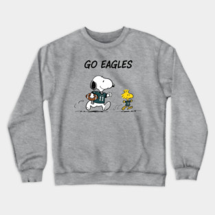 Go Eagles – Snoopy & Woodstock Football Crewneck Sweatshirt