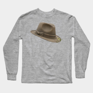 Vintage Fedora Hat Design Long Sleeve T-Shirt