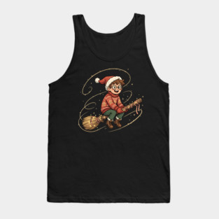Christmas Harry Potter Broomstick Tank Top