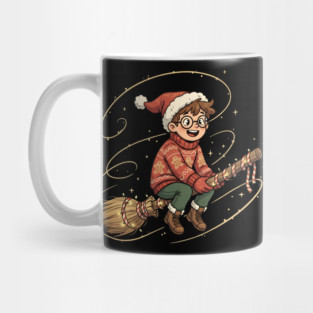 Christmas Harry Potter Broomstick Mug