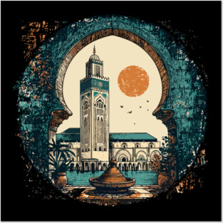 Moroccan culture with moorish architecture and Tagine Posters and Art