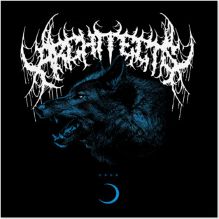 Howling Blue Wolf Posters and Art