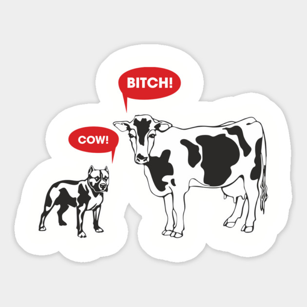 Cow Bitch Sassy Farmcore Attitude Magnet by Anticorporati