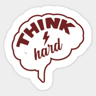 Think Hard Nerd Life Hustle Mindset Magnet