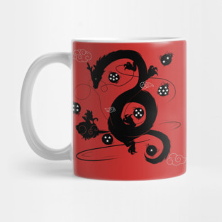 Wish to Dragon (b&w) Mug