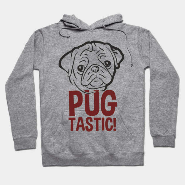 Pugtastic Dog Parent Humorous Vibes Hoodie by Anticorporati