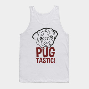 Pugtastic Dog Parent Humorous Vibes Tank Top