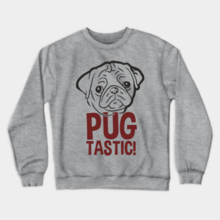 Pugtastic Dog Parent Humorous Vibes Crewneck Sweatshirt