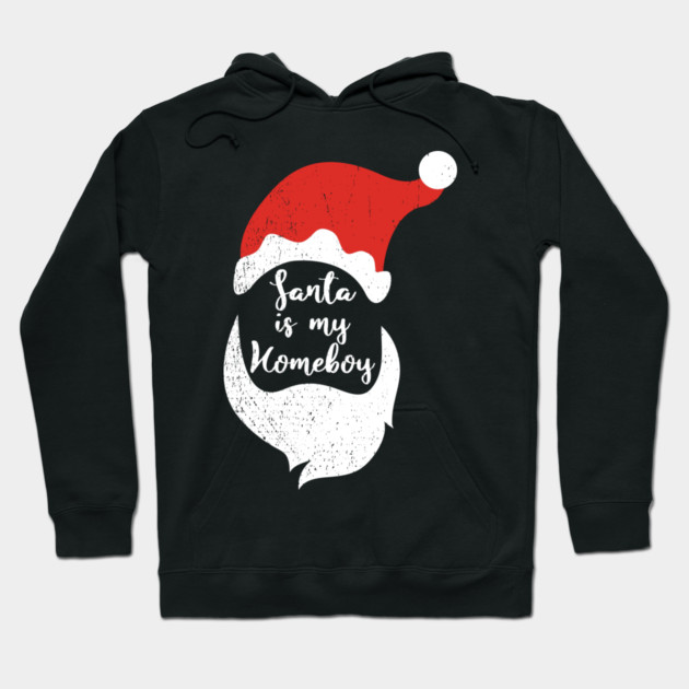 Santa Is My Homeboy Jolly And Chill Hoodie by Anticorporati