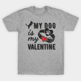 My Dog Is My Valentine Paws Before Bros T-Shirt