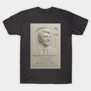 3d Bas Relief Sculpture of Dean Martin T-Shirt