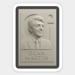 3d Bas Relief Sculpture of Dean Martin Sticker