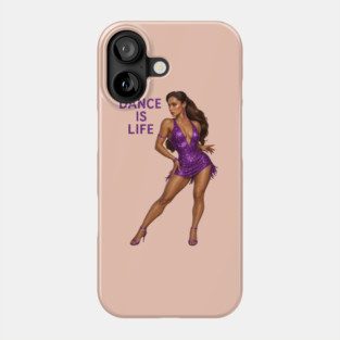 DANCE IS LIFE LATIN BALLROOM DANCER GIF ILLUSTRATION Phone Case