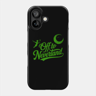 Distressed Off to Neverland Peter Pan Second Star to the Right Phone Case
