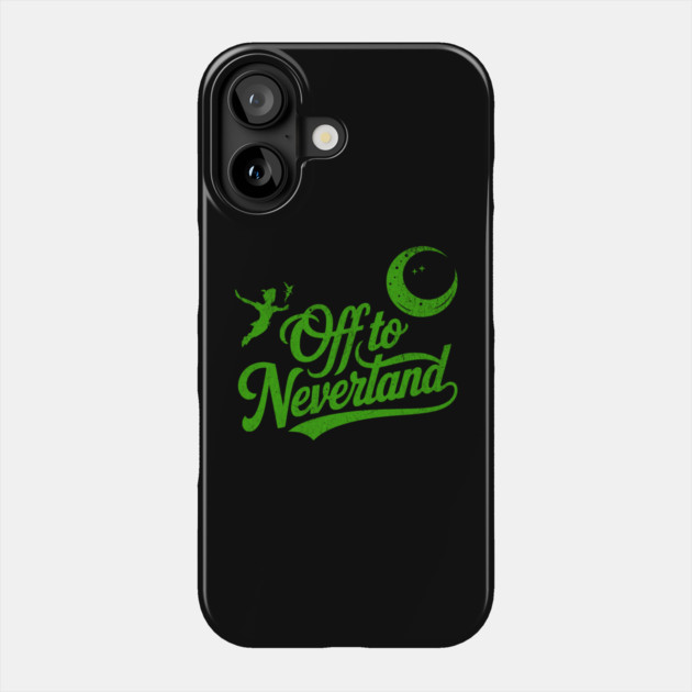 Distressed Off to Neverland Peter Pan Second Star to the Right Phone Case by Joaddo