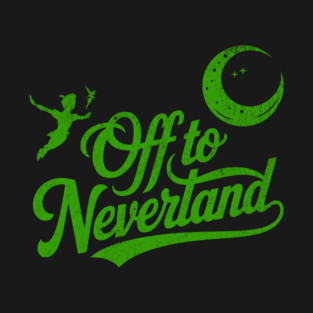 Distressed Off to Neverland Peter Pan Second Star to the Right T-Shirt