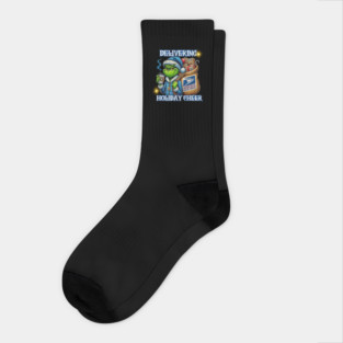 Delivering Holiday Cheer USPS Grinchy Christmas Socks