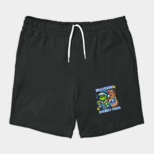 Delivering Holiday Cheer USPS Grinchy Christmas Shorts