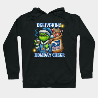 Delivering Holiday Cheer USPS Grinchy Christmas Hoodie