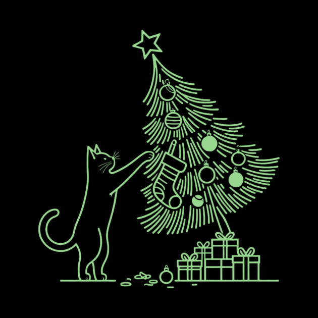 Cat And the Christmas Tree by CreativeSage