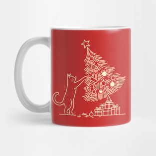 Cat And the Christmas Tree Mug