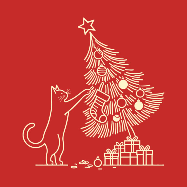 Cat And the Christmas Tree by CreativeSage