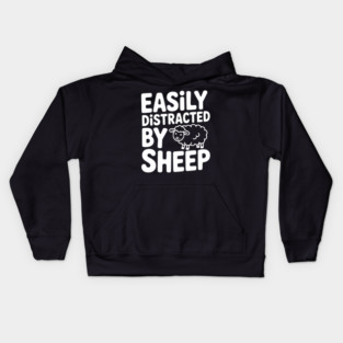 Easily Distracted by Sheep Kids Hoodie