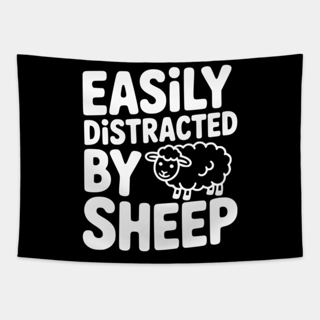 Easily Distracted by Sheep Tapestry by Frank Ring