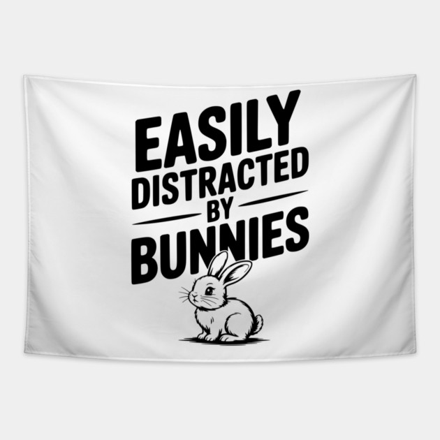 Easily Distracted by Bunnies Tapestry by Frank Ring