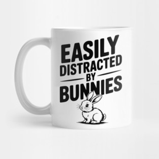 Easily Distracted by Bunnies Mug