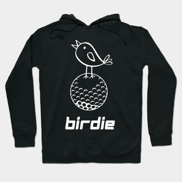 Golf Birdie T-Shirt - Funny Golf Pun Doodle Graphic Tee. Cute Bird on Golf Ball Design. Perfect Gift for Golfers and Caddies. Hoodie by TurnEffect