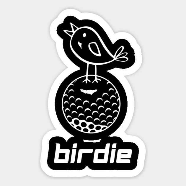 Golf Birdie T-Shirt - Funny Golf Pun Doodle Graphic Tee. Cute Bird on Golf Ball Design. Perfect Gift for Golfers and Caddies. Magnet by TurnEffect