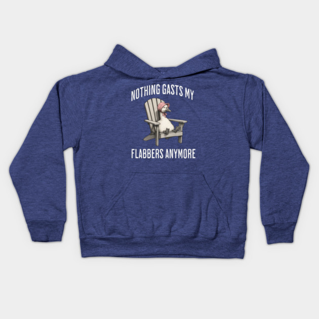 Tired White Goose: Nothing Gasts My Flabbers Anymore Kids Hoodie by Luxinda