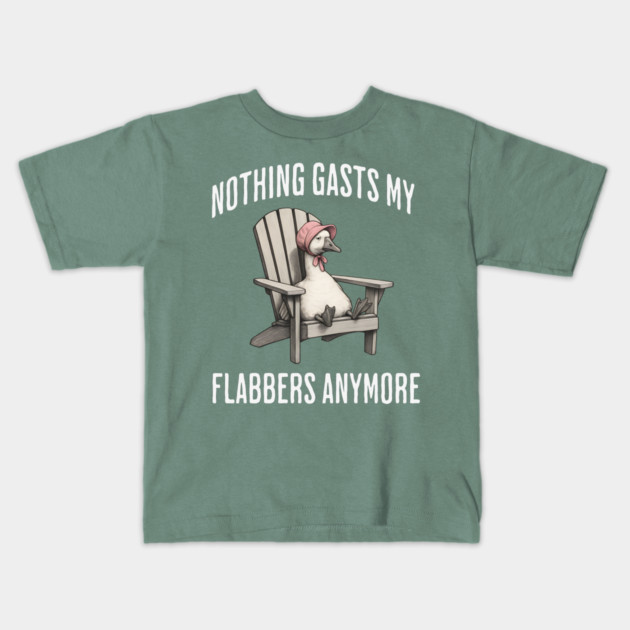Tired White Goose: Nothing Gasts My Flabbers Anymore Kids T-Shirt by Luxinda