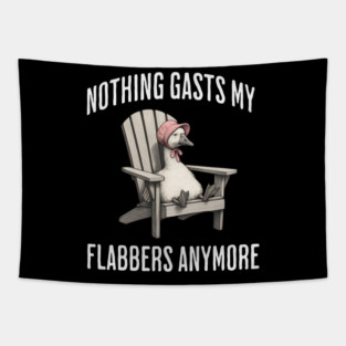 Tired White Goose: Nothing Gasts My Flabbers Anymore Tapestry
