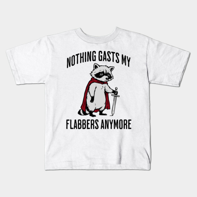 Tired Raccoon: Nothing Gasts My Flabbers Anymore Kids T-Shirt by Luxinda