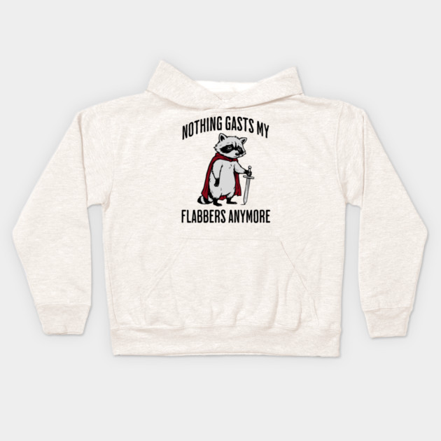 Tired Raccoon: Nothing Gasts My Flabbers Anymore Kids Hoodie by Luxinda