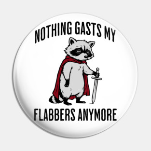 Tired Raccoon: Nothing Gasts My Flabbers Anymore Pin