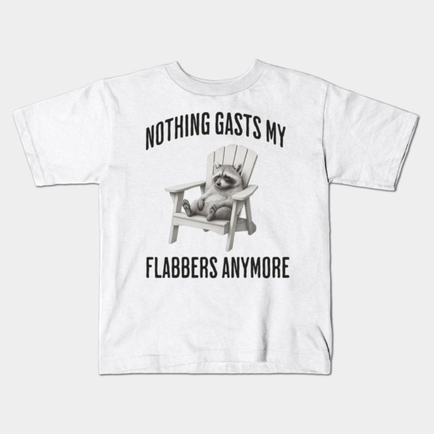 Tired Raccoon: Nothing Gasts My Flabbers Anymore Kids T-Shirt by Luxinda