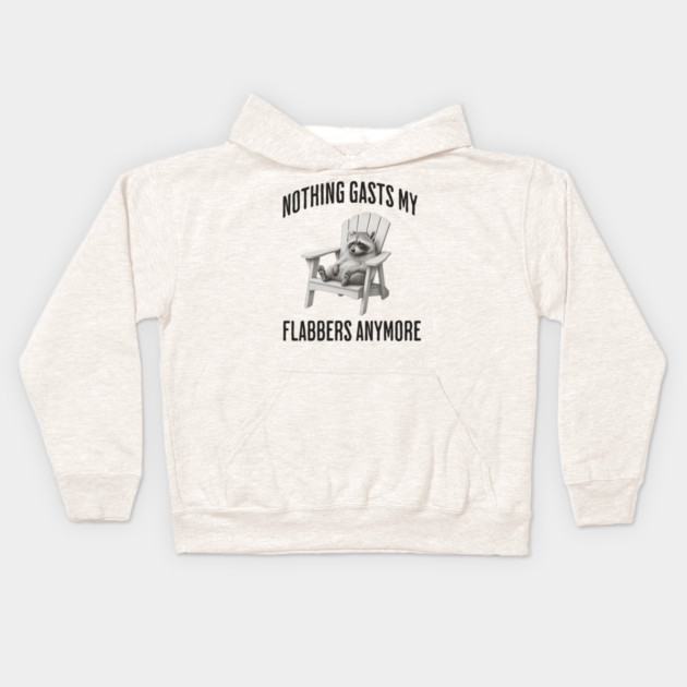 Tired Raccoon: Nothing Gasts My Flabbers Anymore Kids Hoodie by Luxinda