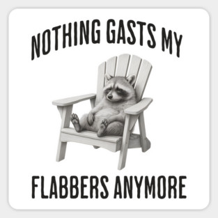 Tired Raccoon: Nothing Gasts My Flabbers Anymore Sticker