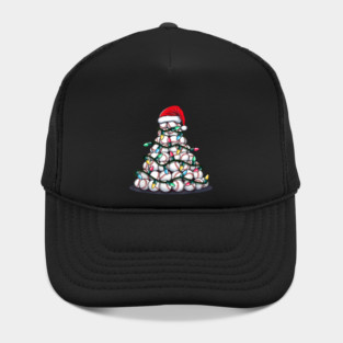 Christmas Baseball Humor Funny Tree Sports Theme Hat