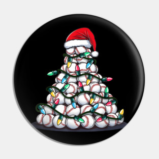 Christmas Baseball Humor Funny Tree Sports Theme Pin