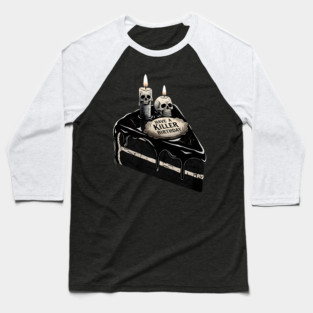 Have a Killer Birthday Skull Cake Art Baseball T-Shirt