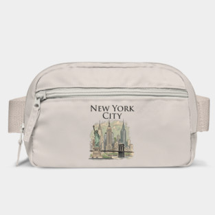New York City Skyline Illustration Bag