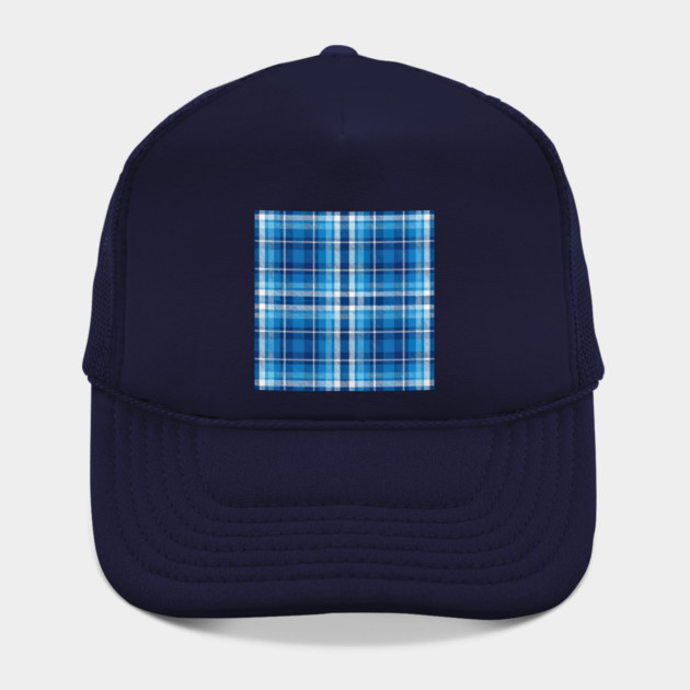 Blue Highland Check – Classic Tartan Style Plaid Pattern by DonWillisJrArt