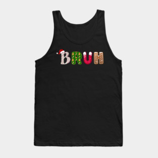 Bruh Santa Hat Candy Cane Gingerbread Holiday Tank Top